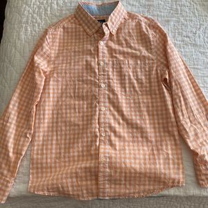 JK Boys Shirt. Medium. Orange/white gingham. $20.00